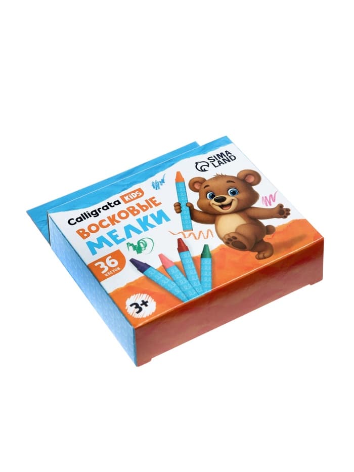 Мелки восковые Calligrata, цветные, 36 цветов