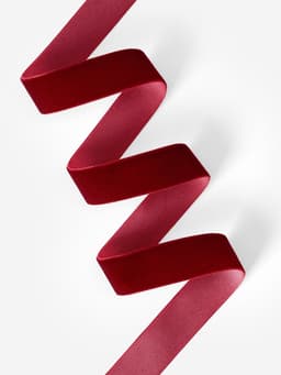 Лента бархатная, 20 мм, 18±1 м, бордовая №46