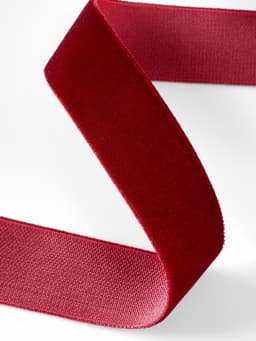 Лента бархатная, 20 мм, 18±1 м, бордовая №46