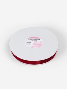 Лента бархатная, 20 мм, 18±1 м, бордовая №46