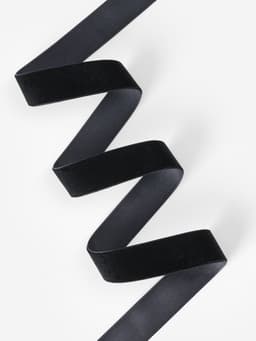 Лента бархатная, 20 мм, 18±1 м, чёрная №03