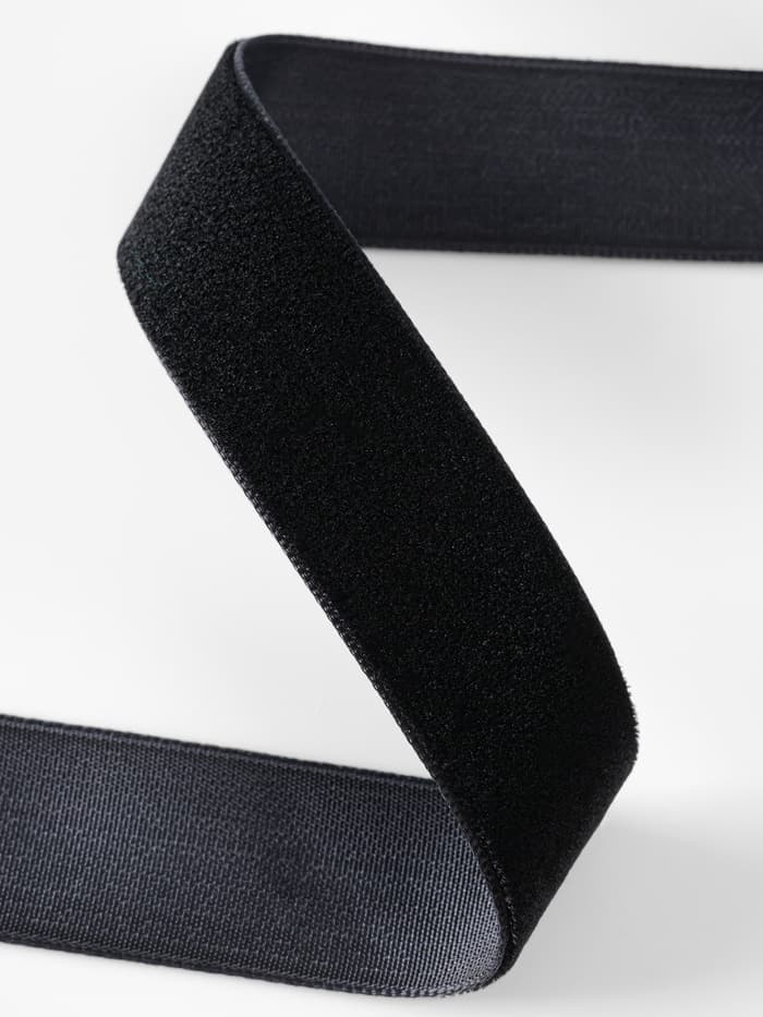 Лента бархатная, 20 мм, 18±1 м, чёрная №03