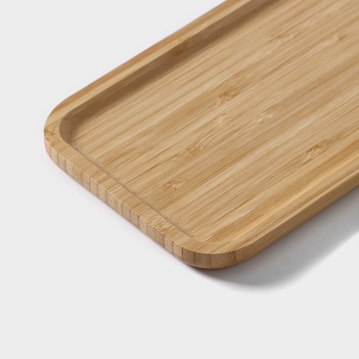 Блюдо для подачи Доляна Striata, прямоугольное, 30×13 см, бамбук