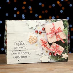Коробка для печенья новогодняя «Счастья в Новом году», 22×15×3 см
