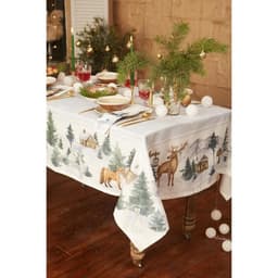 Скатерть на стол с салфетками «Этель» Forest animals, скатерть 150×180±2 см с ГМВО, салфетки 40×40 см - 8 шт.