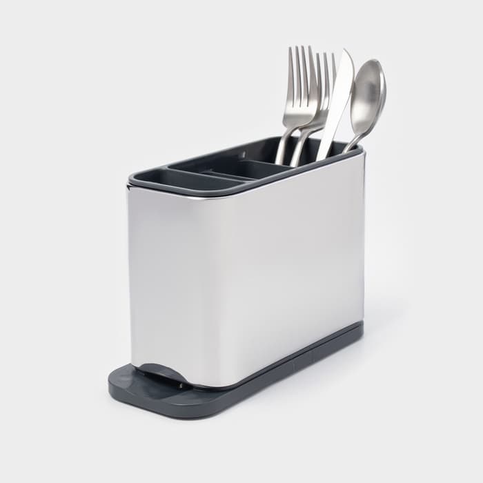 Подставка для столовых приборов Magistro «Металлик», 4 отделения, по верху 18×8.3×13.7 см, пластик, нержавеющая сталь