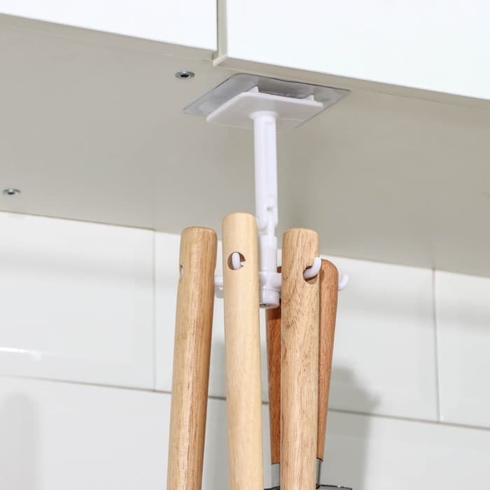 Держатель - крючок для кухонных принадлежностей Доляна Hold, пластик, белый