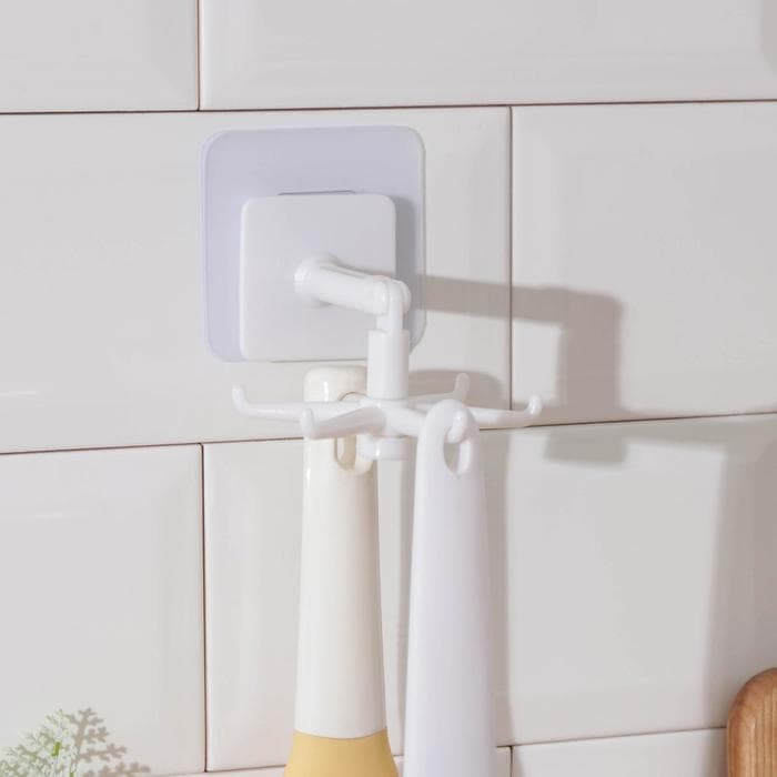 Держатель - крючок для кухонных принадлежностей Доляна Hold, пластик, белый