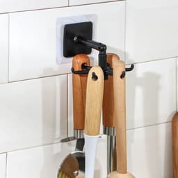 Держатель - крючок для кухонных принадлежностей Доляна Hold, пластик, чёрный