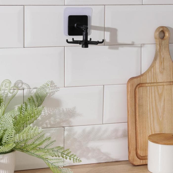 Держатель - крючок для кухонных принадлежностей Доляна Hold, пластик, чёрный