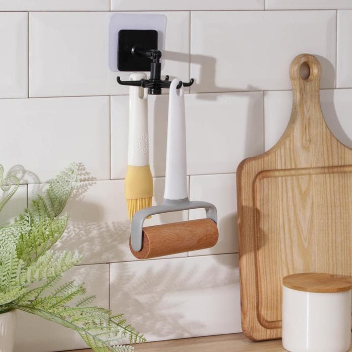 Держатель - крючок для кухонных принадлежностей Доляна Hold, пластик, чёрный