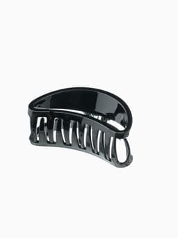 Крабик для волос «Глянец», утончённая дуга, 6.5×3 см, чёрный