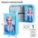 Пенал каркасный, 1 секция, 14×21×4 см, откидной карман, тканевый, «Сестры»