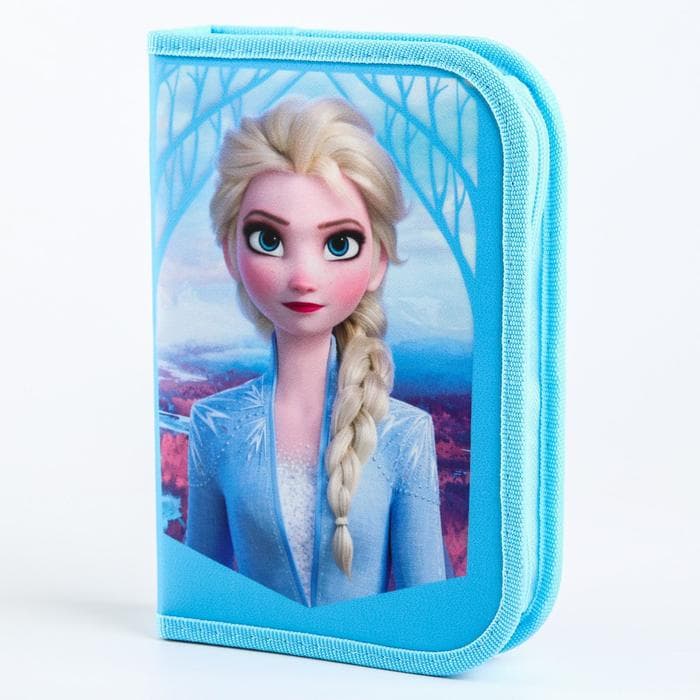 Пенал каркасный, 1 секция, 14×21×4 см, откидной карман, тканевый, «Сестры»