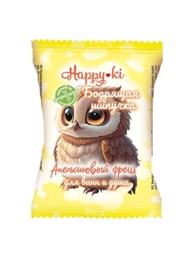 Бомбочка для ванн шипучая Хеппики «Бодрящая шипучка» 40 г