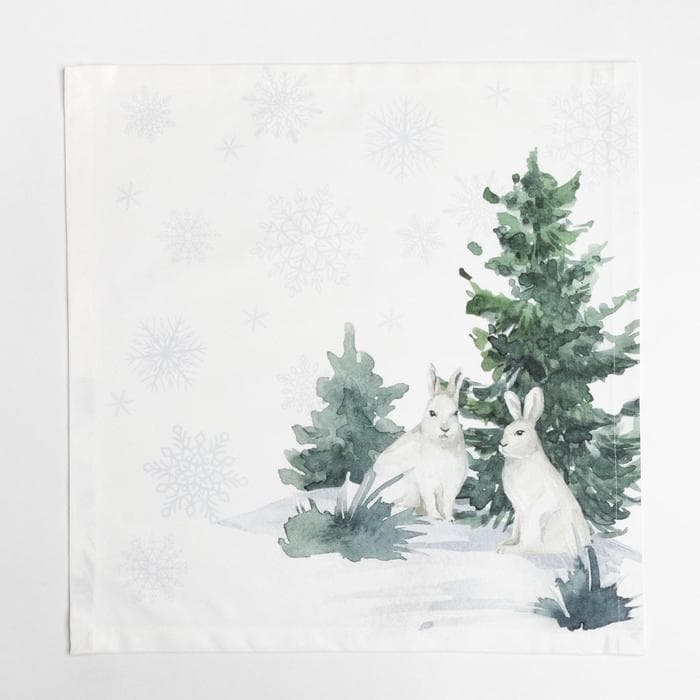Скатерть на стол с салфетками «Этель» Forest animals: скатерть 150×220±3 см с ГМВО, салфетки 40×40 см - 12 шт.