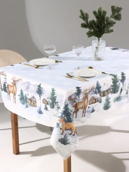 Скатерть на стол с салфетками «Этель» Forest animals: скатерть 150×110±2 см с ГМВО, салфетки 40×40 см - 4 шт.