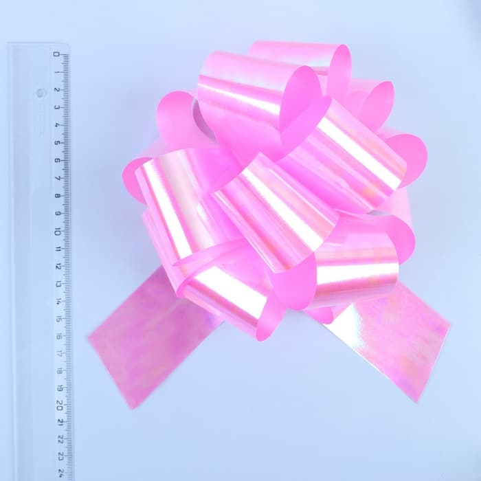 Подарочный Бант - шар №5 перламутровый, розовый, для упаковки подарков