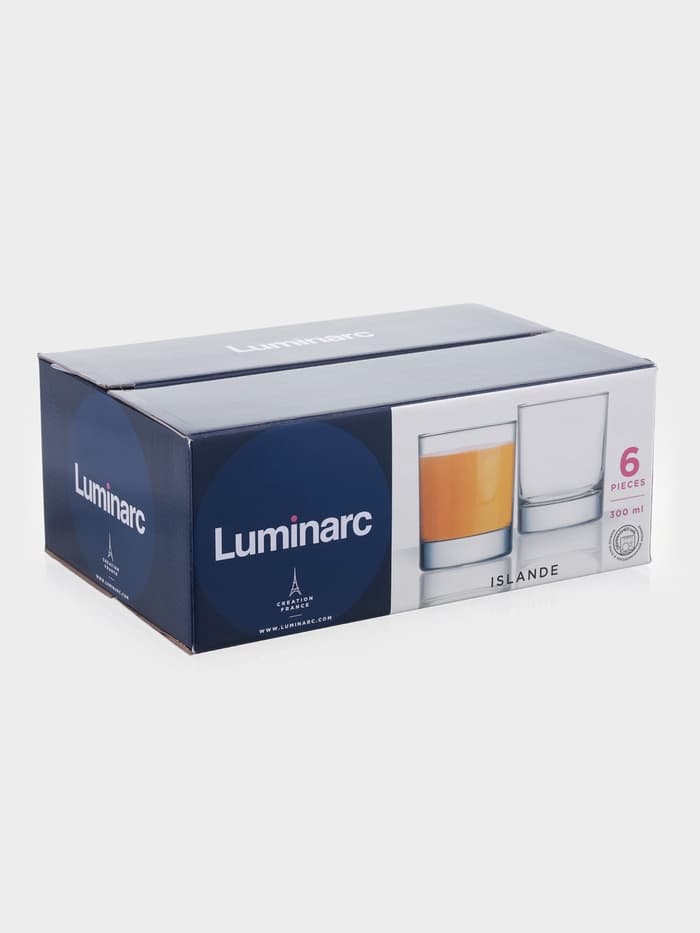 Стаканы Luminarc Island, 300 мл, набор 6 шт., стекло, прозрачные