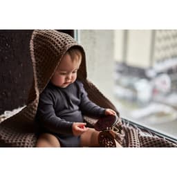 Полотенце - уголок вафельное «Крошка Я» Boho 120×120 см, хлопок 100%, мокко