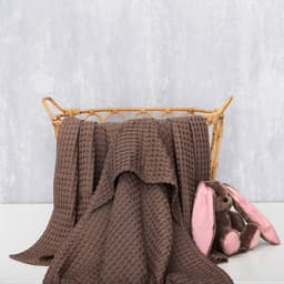 Полотенце - уголок вафельное «Крошка Я» Boho 120×120 см, хлопок 100%, мокко