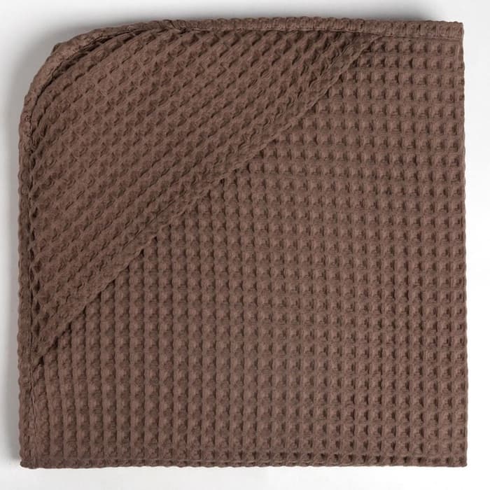 Полотенце - уголок вафельное «Крошка Я» Boho 120×120 см, хлопок 100%, мокко