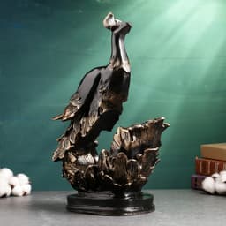 Подставка для бутылки «Павлин», чёрная, 16×14×37 см