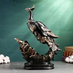 Подставка для бутылки «Павлин», чёрная, 16×14×37 см