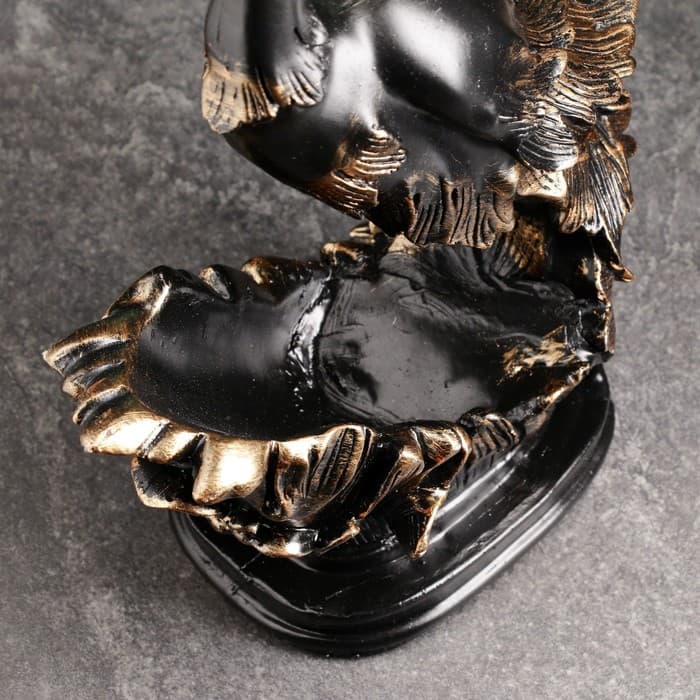 Подставка для бутылки «Павлин», чёрная, 16×14×37 см