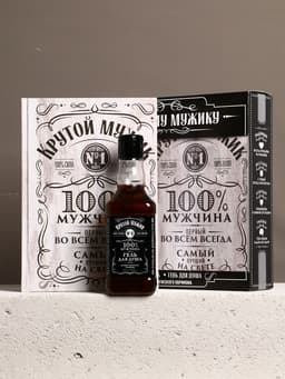 Подарочный набор «Крутому мужику», гель для душа виски 250 мл и ежедневник, Чистое счастье