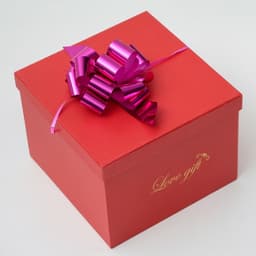 Подарочный бант - шар №3 голография, розовый, для упаковки подарков