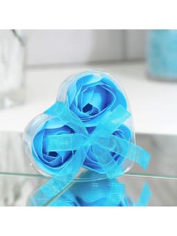 Мыльные розы, синие, набор 3 шт., в коробке