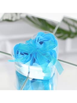 Мыльные розы, синие, набор 3 шт., в коробке