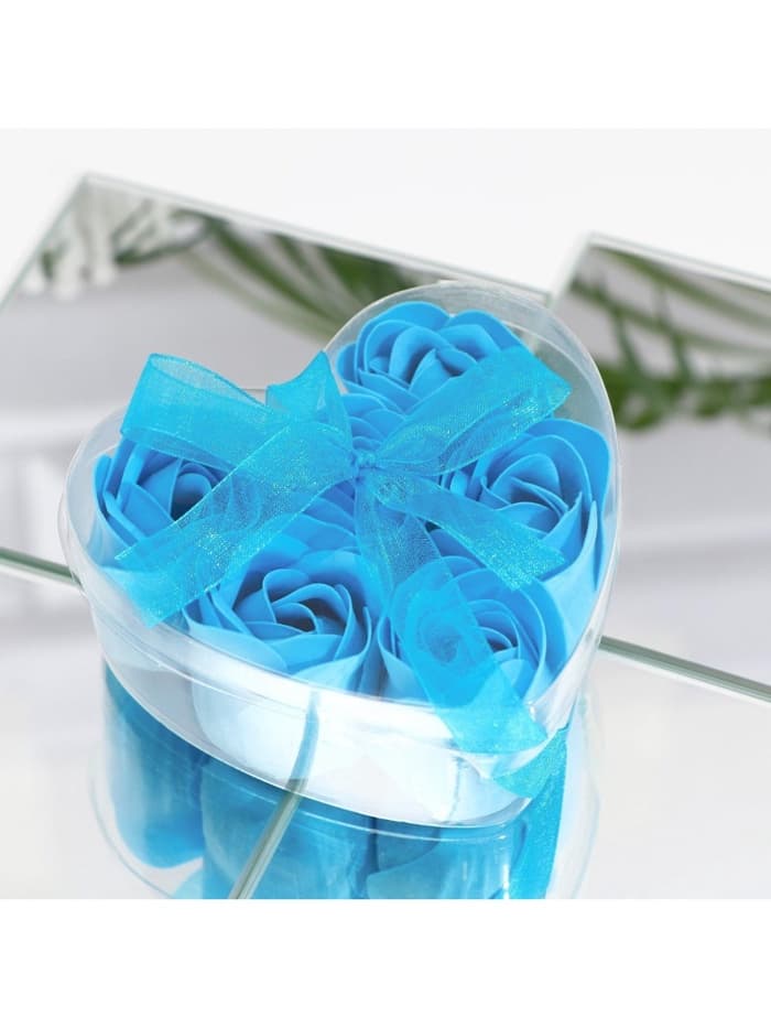 Мыльные розочки, синие, набор 6 шт., в коробке