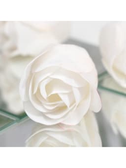 Мыльные розы, белые, набор 6 шт., в коробке