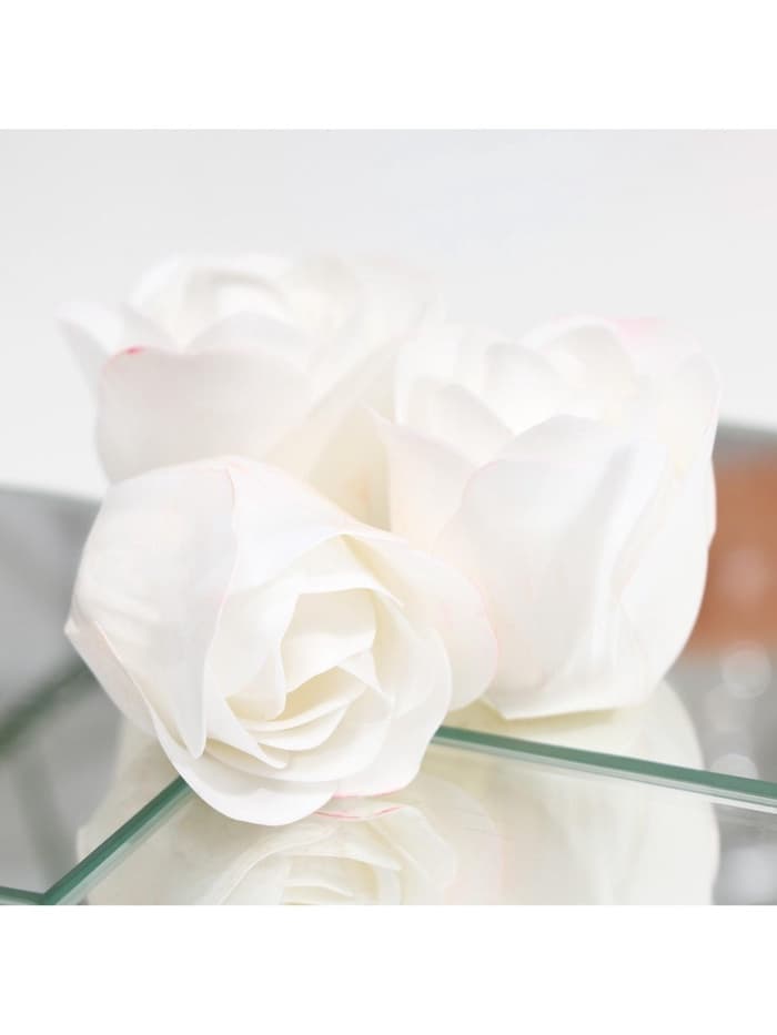Мыльные розы, белые, набор 6 шт., в коробке