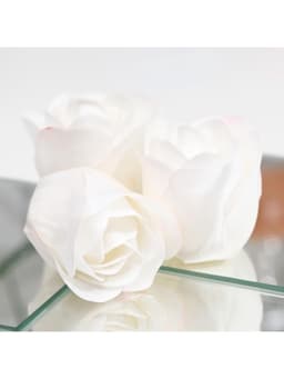 Мыльные розы, белые, набор 6 шт., в коробке