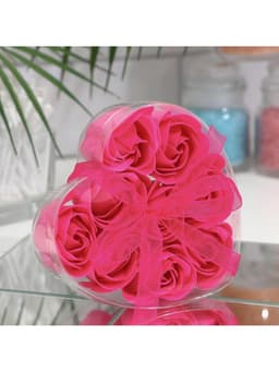 Мыльные розочки, фуксия, набор 9 шт., в коробке