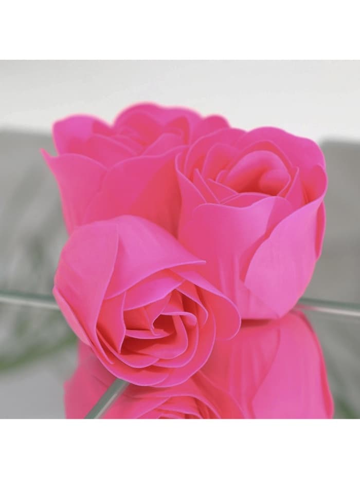 Мыльные розочки, фуксия, набор 9 шт., в коробке