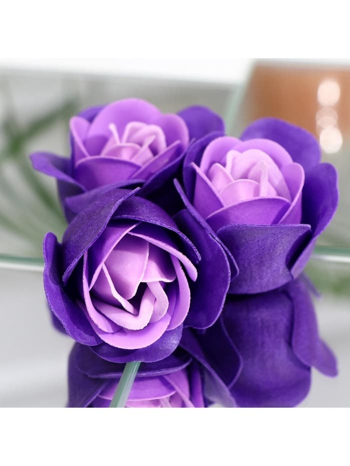 Мыльные розочки, трёхцветные, набор 3 шт., в коробке