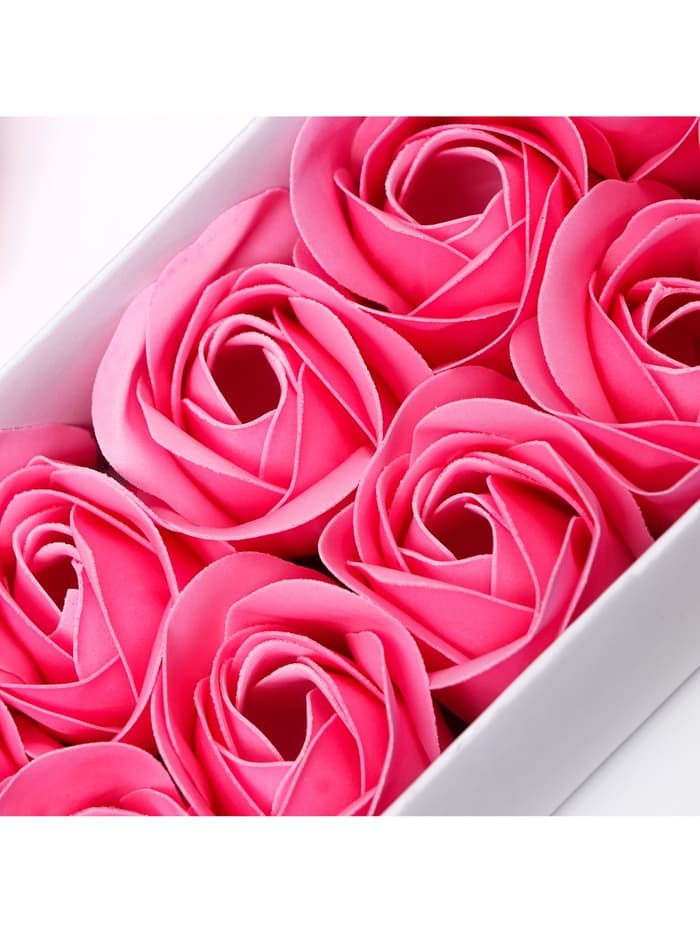 Мыльные розы в коробке, розовые, набор 10 шт., в коробке