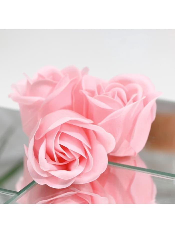 Мыльные розы в коробке, розовые, набор 10 шт., в коробке