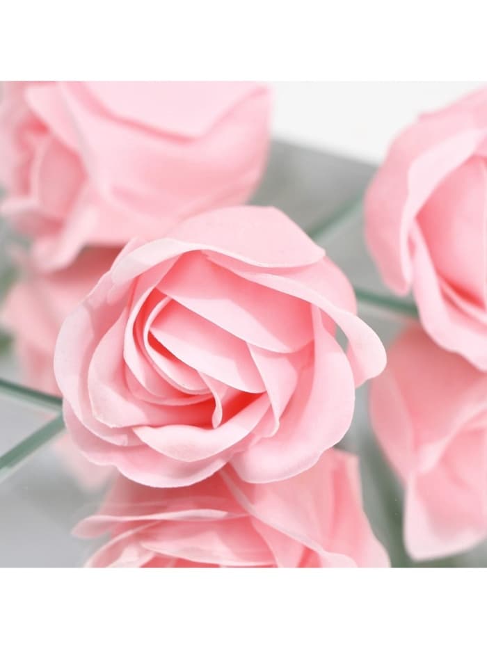 Мыльные розы в коробке, розовые, набор 10 шт., в коробке