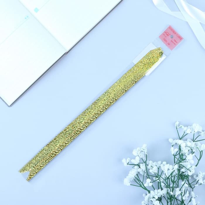 Подарочный Бант - бабочка №1.8, золотистый, для упаковки подарков