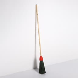 Метла полипропиленовая, с берёзовым черенком, бесфланцевая, МИКС