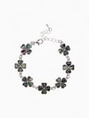 Браслет цепочка «Галиотис. Клевер», L=17 см, + удлинитель 5 см, цвет серебро, разноцветный