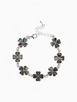 Браслет цепочка «Галиотис. Клевер», L=17 см, + удлинитель 5 см, цвет серебро, разноцветный