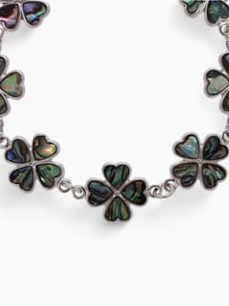 Браслет цепочка «Галиотис. Клевер», L=17 см, + удлинитель 5 см, цвет серебро, разноцветный