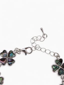Браслет цепочка «Галиотис. Клевер», L=17 см, + удлинитель 5 см, цвет серебро, разноцветный