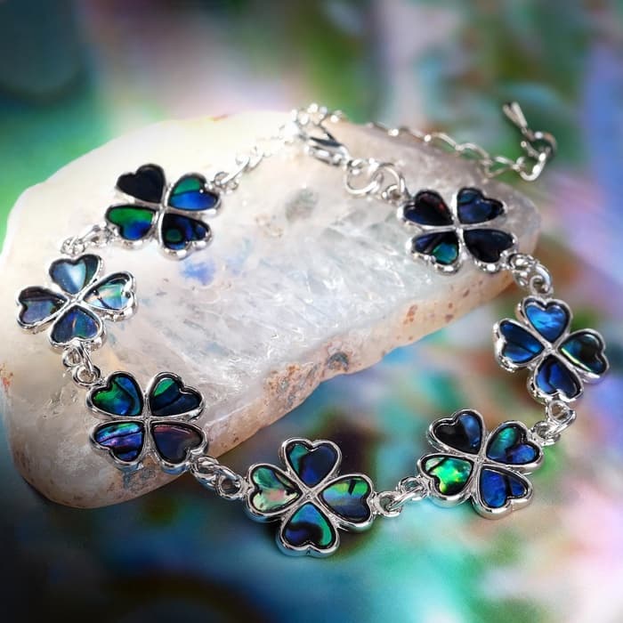 Браслет цепочка «Галиотис. Клевер», L=17 см, + удлинитель 5 см, цвет серебро, разноцветный